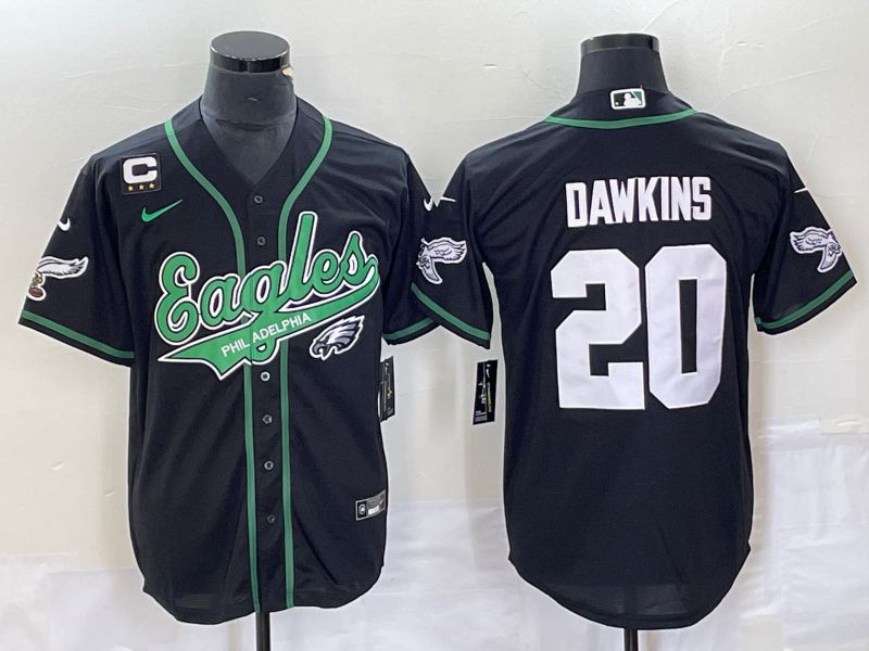 Men Philadelphia Eagles #20 Dawkins Black Nike 2023 Co Branding Game NFL Jersey style 11->philadelphia eagles->NFL Jersey